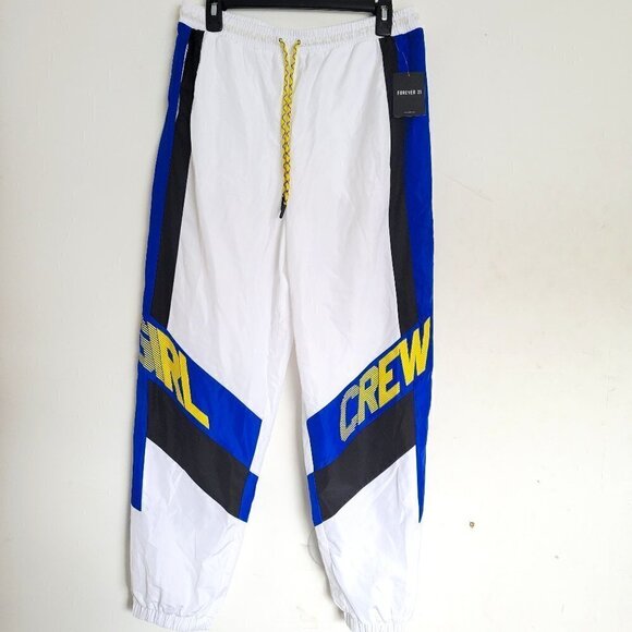 NEW Forever 21 Crew Girl Track Drawstring Pull On Long Elastic Waist Jogger Pant - Picture 4 of 17